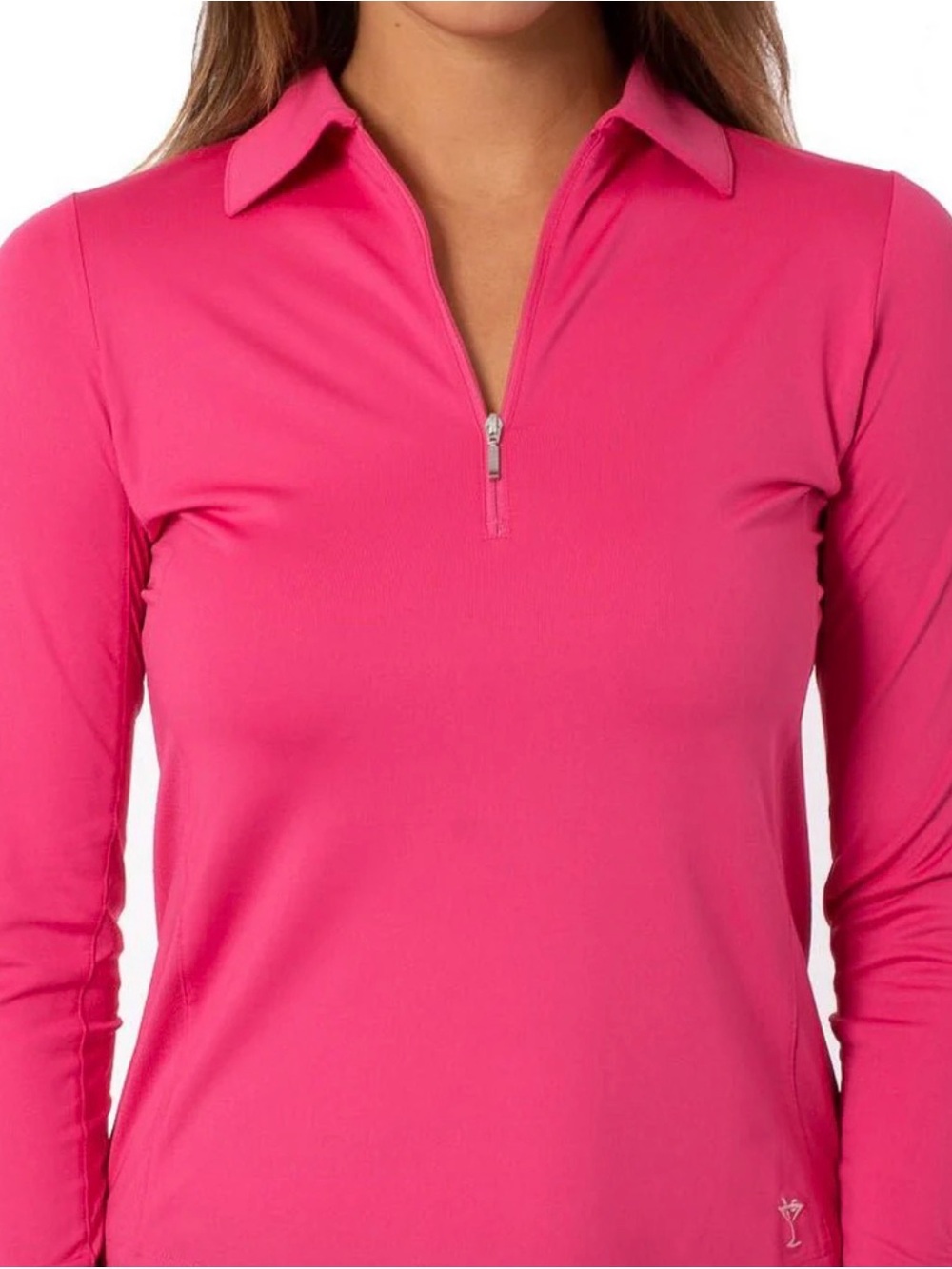 Golftini Long-Sleeve Top in Bright Pink